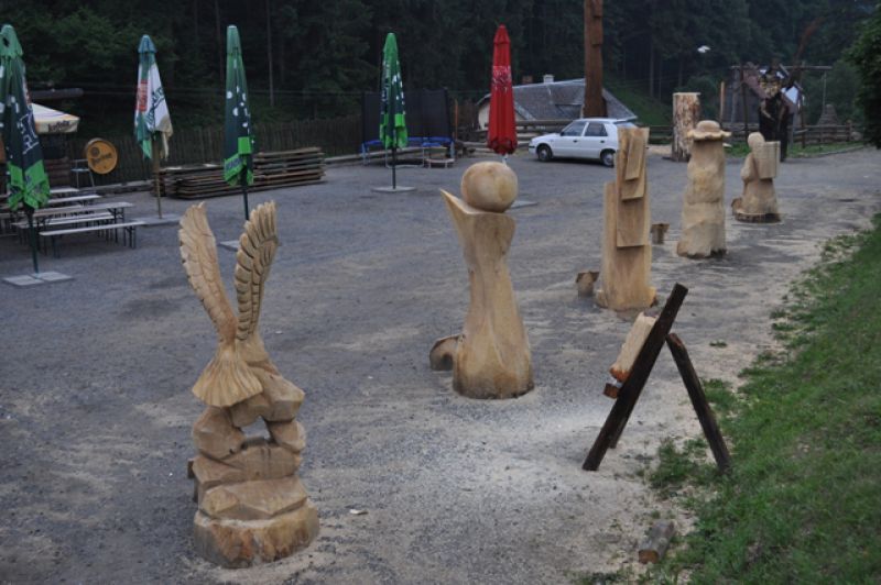 Rychtářské dřevosochání - 5 soch za 5 dní vytvořených jedním sochařem