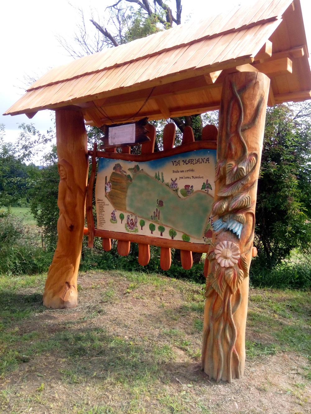 Vstupní cedule naučné stezky